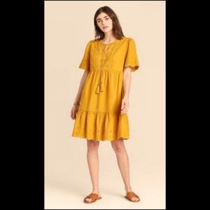 NWT Knox Rose eyelet boho dress golden haze~XL